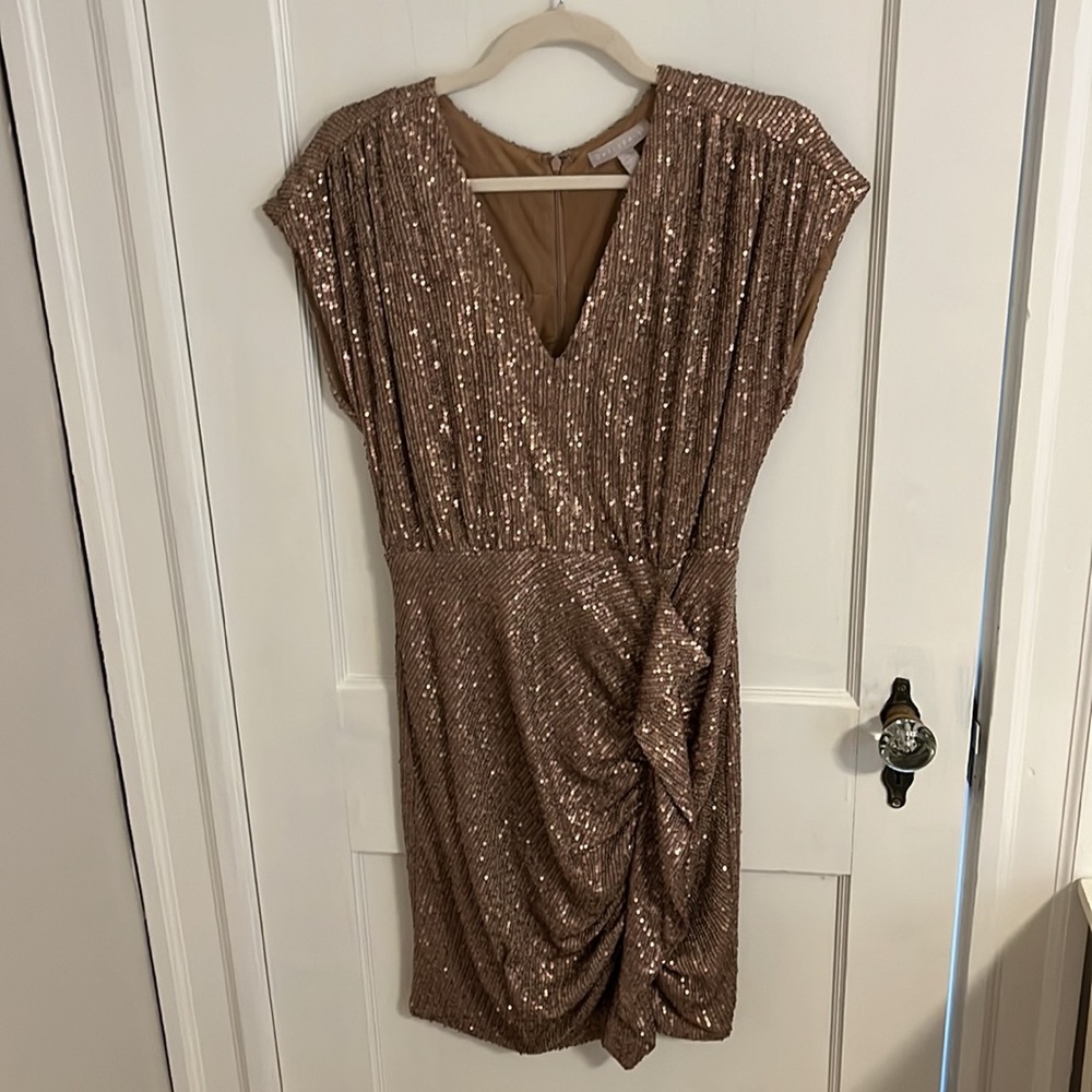 Chelsea28 Side Ruched Shimmer Dress